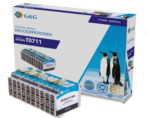 Kompatibel mit Epson T071 XL-Druckerpatronen 10er-Set 4x Schwarz + je 2x Cyan, Magenta, Gelb jetzt kaufen - Marke: G&G