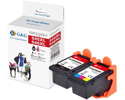 Kompatibel mit Canon PG-545XL / CL-546XL / 8286B006 XL-Druckerpatronen Kombipack Schwarz + Color jetzt kaufen - Marke: G&G