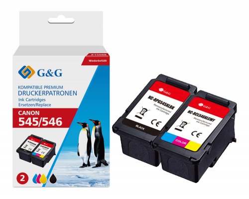 Kompatibel mit Canon PG-545XL / CL-546XL / 8286B006 XL-Druckerpatronen Kombipack Schwarz + Color jetzt kaufen - Marke: G&G