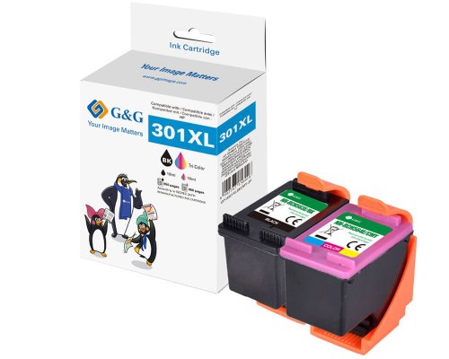 Kompatibel mit HP 301XL Kompatibel Schwarz + Color jetzt kaufen - Marke: G&G