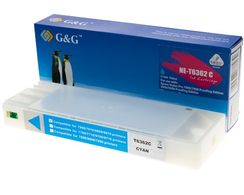 Kompatibel mit Epson T6362 / C13T636200 Druckerpatrone Cyan jetzt kaufen - Marke: G&G