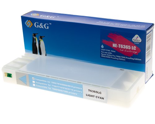 Kompatibel mit Epson T6365 / C13T636500 Druckerpatrone Hellcyan jetzt kaufen - Marke: G&G