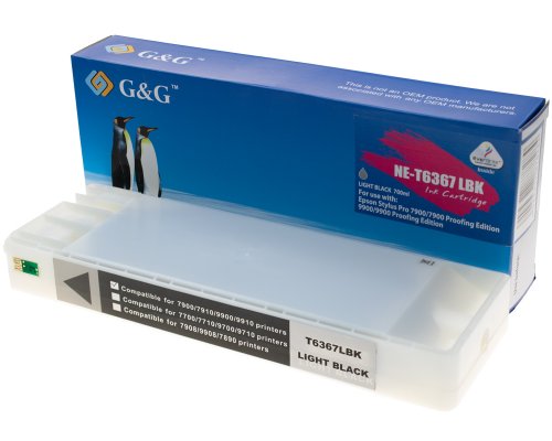 Kompatibel mit Epson T6367 / C13T636700 Druckerpatrone Hell-Schwarz jetzt kaufen - Marke: G&G