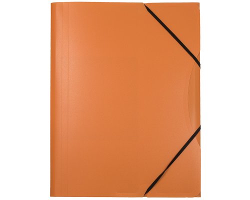 Sammelmappe/ Eckspanner für A4, aus Kunststoff (PP), 3 Einschlagklappen, orange