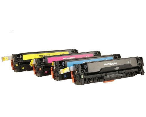 Kompatibel mit HP 304A / 305A / 312A / 718C Toner Multipack: 1x Schwarz, 1x Cyan, 1x Magenta, 1x Gelb jetzt kaufen von TONERDUMPING