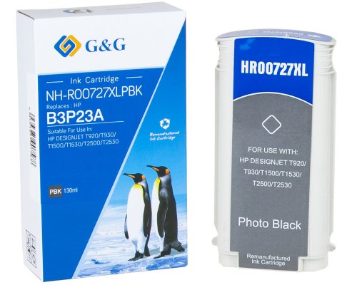 Kompatibel mit HP 727XLPBK/ B3P23A Druckerpatrone (130ml) Fotoschwarz jetzt kaufen - Marke: G&G