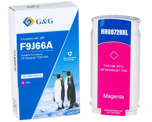 Kompatibel mit HP 728XL/ F9J66A Druckerpatrone (130ml) Magenta jetzt kaufen - Marke: G&G