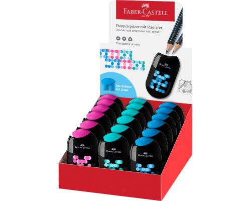 Faber-Castell Dosenspitzer mit Radierer, Two Tone, sortiert