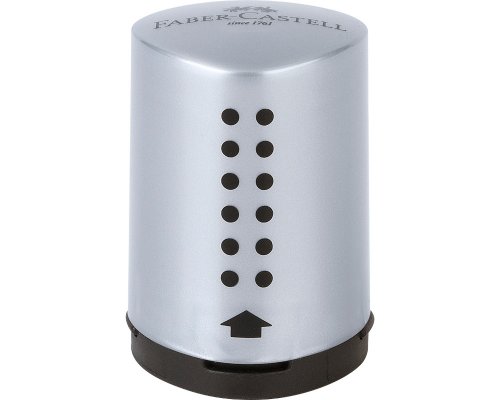 Faber-Castell Einfachspitzdose Grip 2001 Mini silber