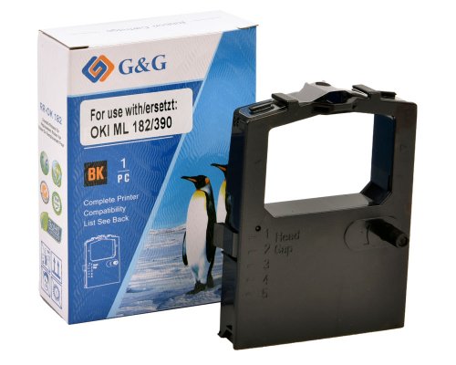 Kompatibel mit OKI 09002303 (8mm/ 1,6 m) Nylon-Farbband Schwarz jetzt kaufen - Marke: G&G