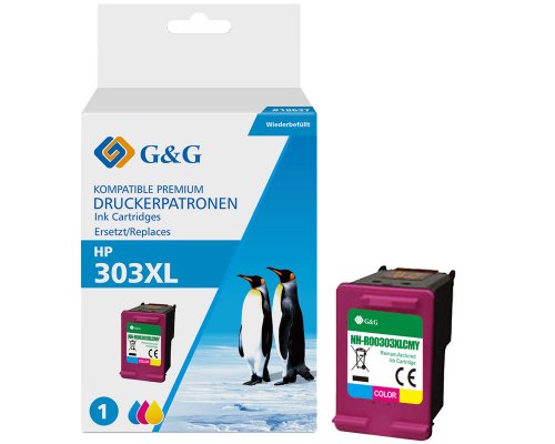 Kompatibel mit HP 303XL/ T6N03AE XL-Druckerpatrone Farbig jetzt kaufen - Marke: G&G