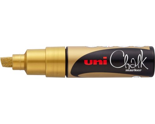Kreidemarker uni Chalk PWE-8K, Keilspitze, gold