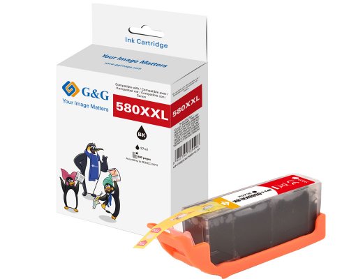 Kompatibel mit Canon PGI-580BKXXL/ 1970C001 XXL-Druckerpatrone Textschwarz jetzt kaufen - Marke: G&G