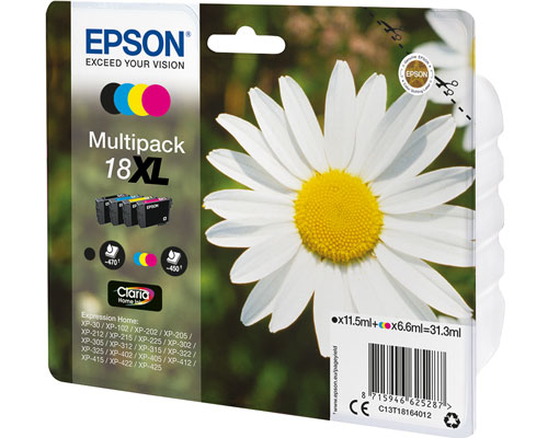 Epson 18XL Original Gänseblumen Druckerpatronen Multipack Cyan jetzt kaufen , Magenta, Gelb, Schwarz