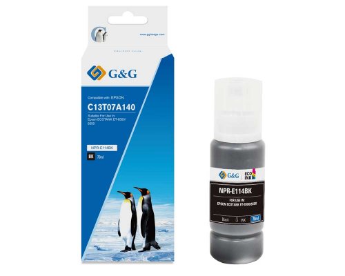 Kompatibel mit Epson 114/ C13T07A140 Tinte EcoTank (70ml) Schwarz jetzt kaufen - Marke: G&G