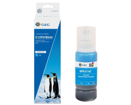 Kompatibel mit Epson 114/ C13T07B240 Tinte EcoTank (70ml) Cyan jetzt kaufen - Marke: G&G