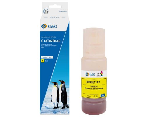 Kompatibel mit Epson 114/ C13T07B440 Tinte EcoTank (70ml) Gelb jetzt kaufen - Marke: G&G