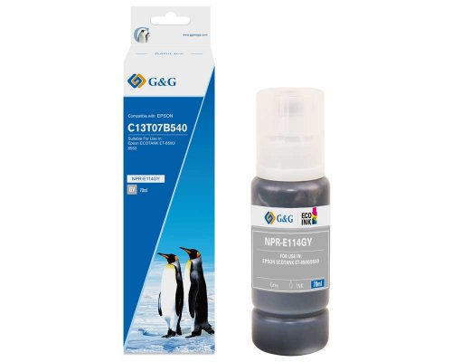 Kompatibel mit Epson 114/ C13T07B540 Tinte EcoTank (70ml) Grau jetzt kaufen - Marke: G&G