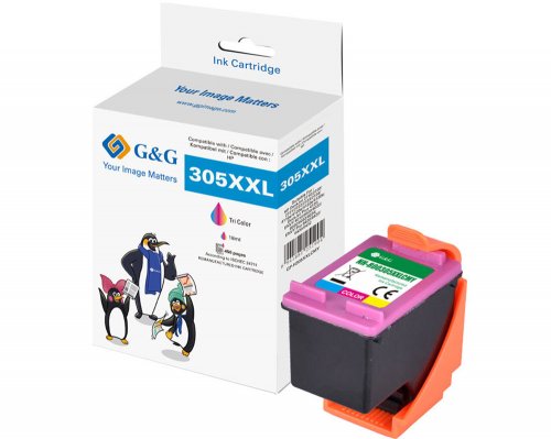 Kompatibel mit HP 305XL/ 3YM63AE XXL-Druckerpatrone Color jetzt kaufen - Marke: G&G (XXL: 18ml/450 Seiten)