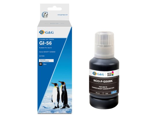 Kompatibel zu Canon GI-56BK/ 4412C001 Nachfüll-Tinte (135,00 ml) Schwarz jetzt kaufen - Marke: G&G