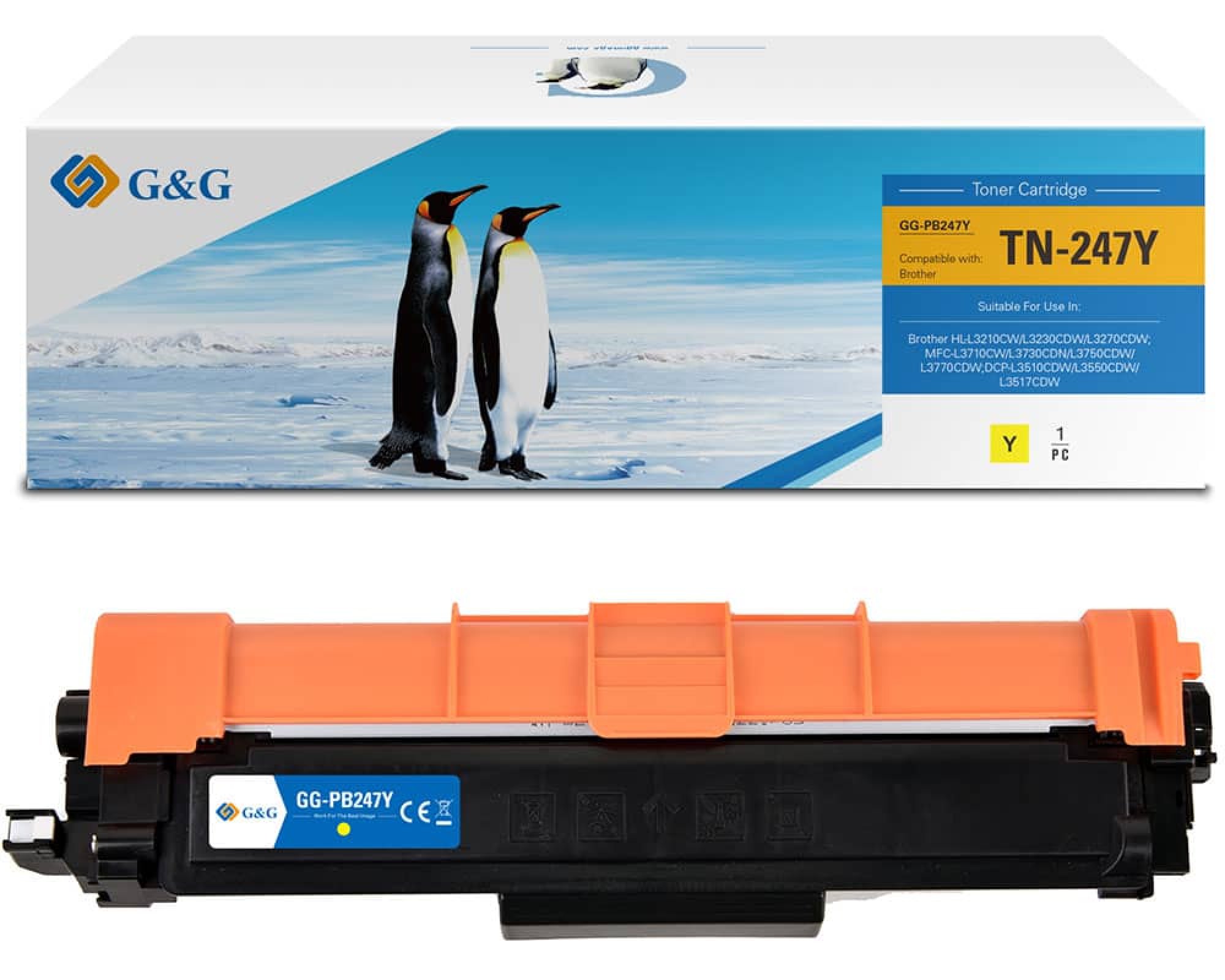 Kompatibel mit Brother TN-247Y Toner Gelb [modell] - Marke: G&G