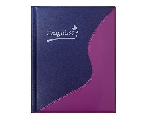 Zeugnismappe »Metallic«, DIN A4, 12 Hüllen, lila