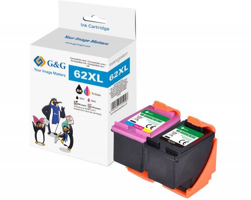 Kompatibel mit HP 62XL Druckerpatronen Multipack Schwarz + Color jetzt kaufen - Marke: G&G