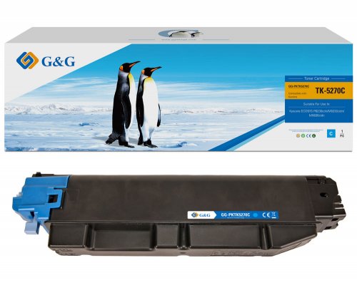 Kompatibel mit Kyocera TK-5270C Toner (6.000 Seiten) Cyan jetzt kaufen Marke: G&G