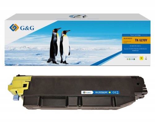 Kompatibel mit Kyocera TK-5270Y Toner (6.000 Seiten) Gelb [modell] Marke: G&G