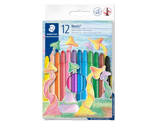 STAEDTLER Wachsmalkreide Noris 221 221NWP farbig Sortiert 12er-Set