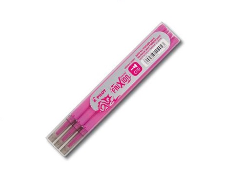 3 Ersatzminen für den PILOT Frixionball Clicker Tintenroller Farbe pink 05