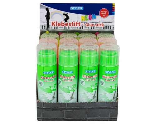 Neon-Klebestift, Klebepaste 20g pink, grün oder Gelb