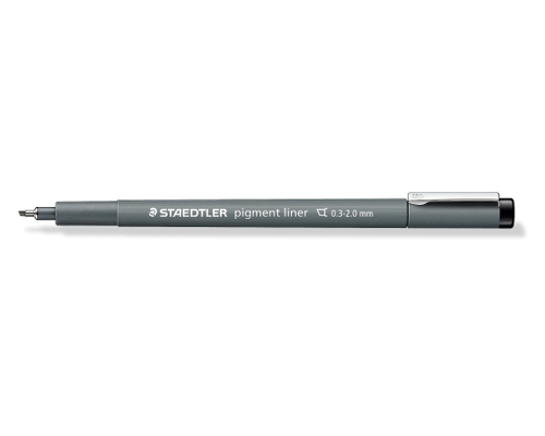 Staedtler pigment liner 308 - Fineliner mit Metallspitze - Schwarz - 2,0 mm