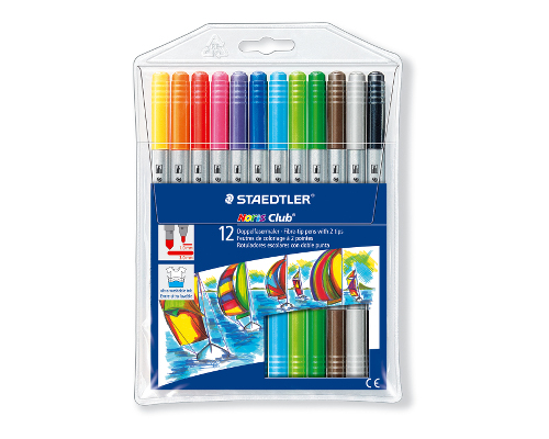Staedtler 12 Doppelfasermaler Noris Club