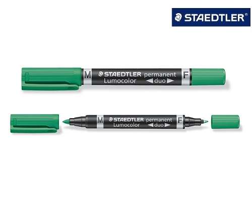 Staedtler Permanentmarker Lumocolor® duo -Zweispitzmarker grün