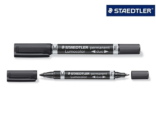 Staedtler Permanentmarker Lumocolor® duo -Zweispitzmarker Schwarz