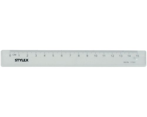 Lineal 15 cm, transparent, von Stylex