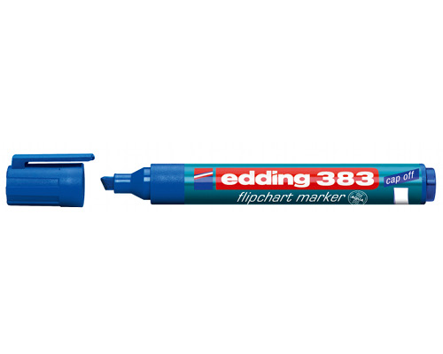 Flipchartmarker edding 383, nachfüllbar, 1 - 5 mm, Keilspitze, blau