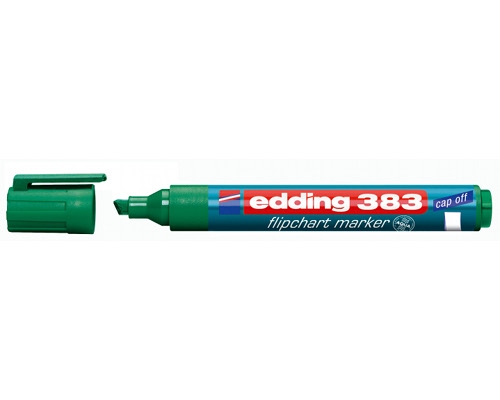 Flipchartmarker edding 383, nachfüllbar, 1 - 5 mm, Keilspitze, grün