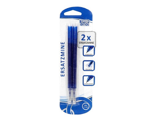 2 Ersatzminen für den radierbaren Gelschreiber X-Pen und andere radierbare Gelschreiber, blau