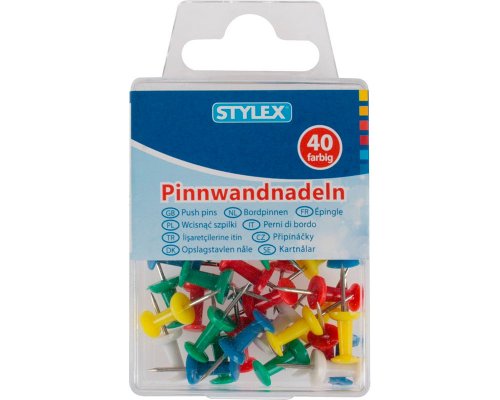 Pinwandnadeln, farblich gemischt, 40 Stück von Stylex