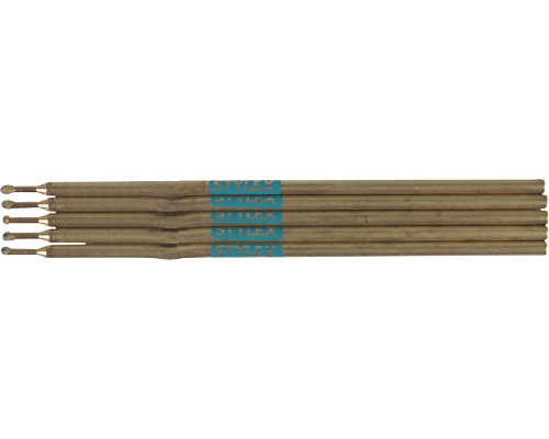 5 Stylex Kugelschreiberminen aus Messing, Tintenfarbe blau, Strichstärke 1 mm, Standardminen nach ISO 12757-2 A2