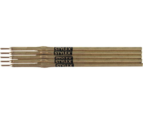 5 Stylex Kugelschreiberminen aus Messing, Tintenfarbe Schwarz, Strichstärke 1 mm, Standardminen nach ISO 12757-2 A2