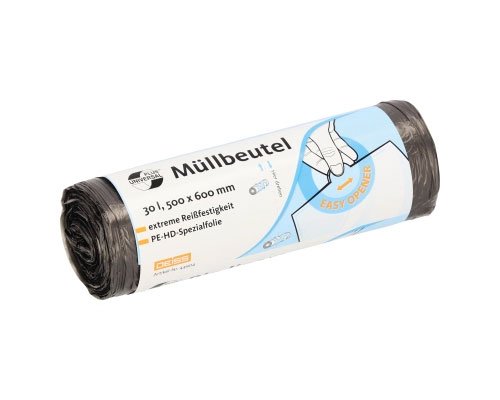 Müllbeutel Müllsäcke 30 Liter 6 my grau Packung 50 Stück