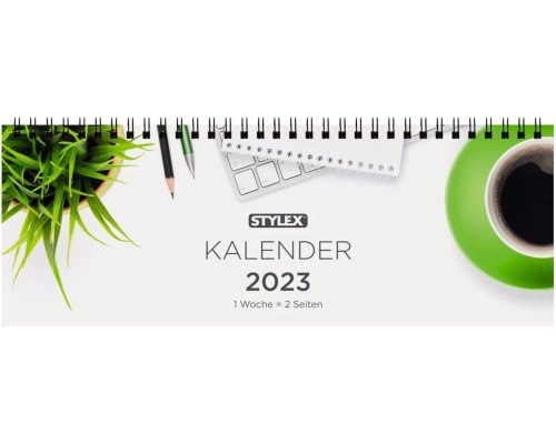 Schreibtischquerkalender 2023 - eine Woche auf zwei Seiten