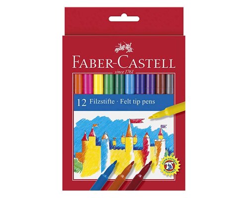 Faber-Castell Filzstifte, 12er Kartonetui
