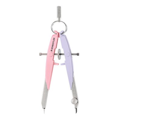 Staedtler Mars Comfort 556 Geometriezirkel im Etui mit Klappdeckel, pink/flieder