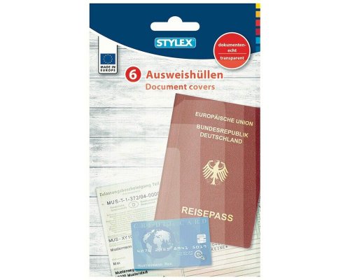 6-teiliges Ausweishüllenset, transparent von Stylex