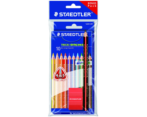 Staedtler 10 TRICKI Dicki Jumbo-Farbstift Promotion Set