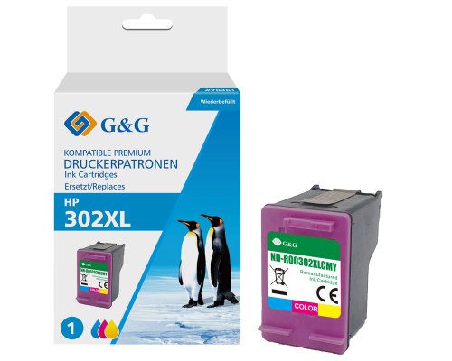 Kompatibel mit HP 302XL/ F6U67AE XL-Druckerpatrone Color jetzt kaufen - Marke: G&G